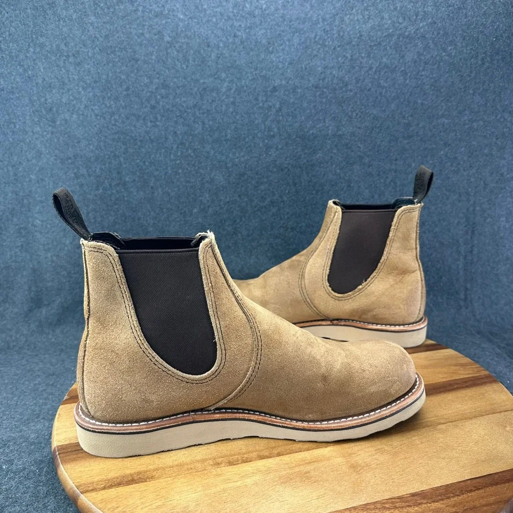 Red Wing 3192 Classic Chelsea Boots Hawthorne Muleskinner Tan Mens 9.5 D USA